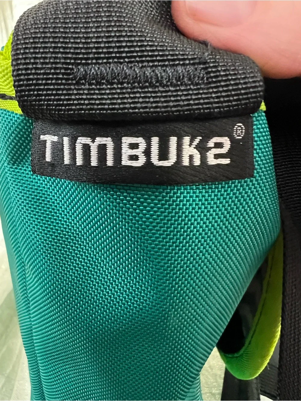 Timbuk2 Classic Messenger Bag Blue Teal Lime Cycling Laptop Commuter Small